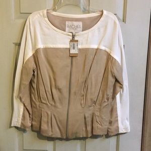 Rachel Rachel Roy Tan White Lightweight Jacket